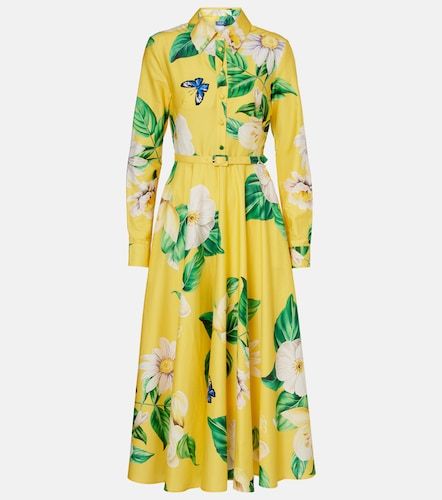 Vestido camisero Zara de algodón floral - Leo Lin - Modalova