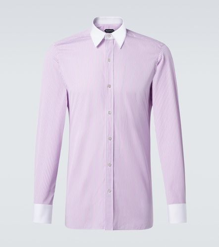 Camicia in popeline di cotone a righe - Tom Ford - Modalova
