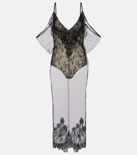 The Attico Sheer lace bodysuit - The Attico - Modalova