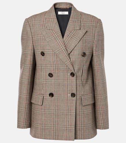 ChloÃ© Prince of Wales check wool-blend blazer - Chloe - Modalova