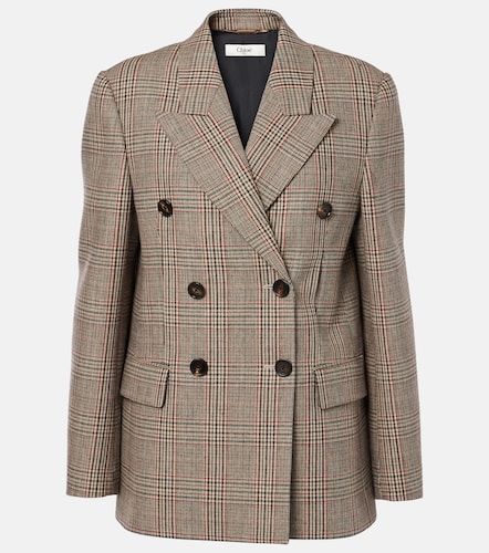 Prince of Wales check wool-blend blazer - Chloe - Modalova