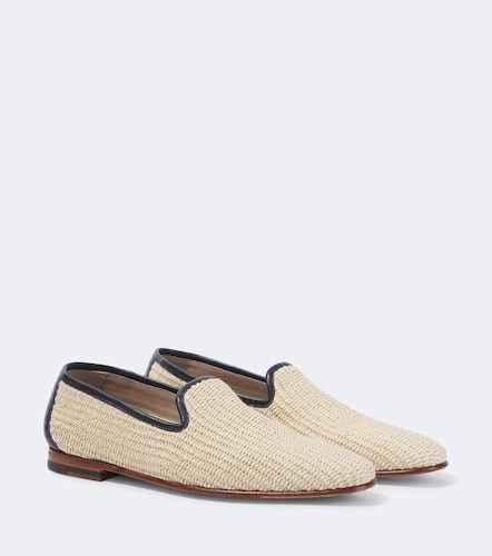 Mocasines Mario de efecto rafia con piel - Manolo Blahnik - Modalova