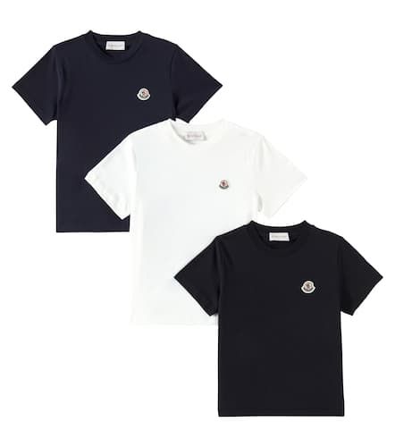 Set of 3 logo cotton jersey T-shirts - Moncler Enfant - Modalova