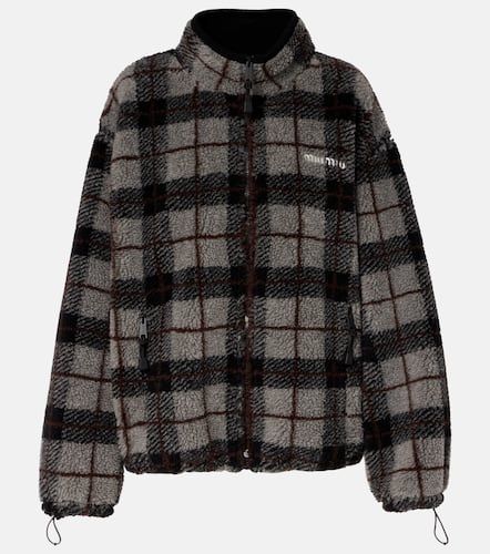 Miu Miu Checked teddy jacket - Miu Miu - Modalova