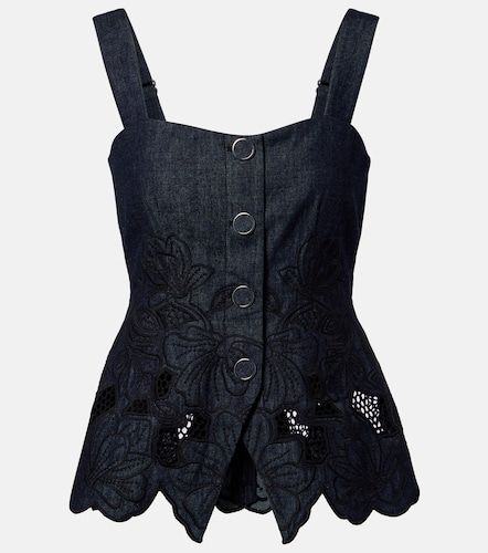 Top Mirielle in chambray di cotone - Veronica Beard - Modalova