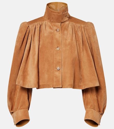 Chloe Cropped gathered suede jacket - Chloe - Modalova