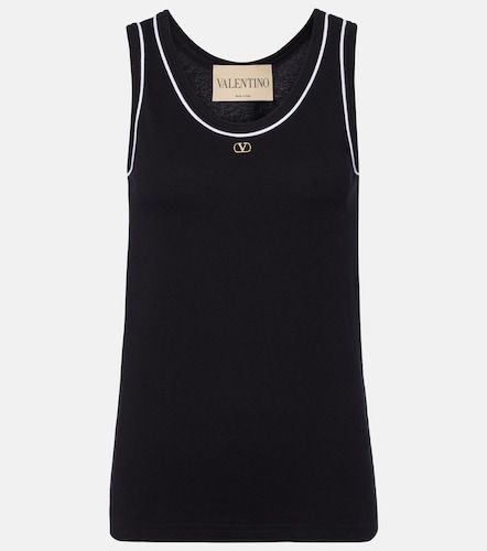 Tank top de jersey de algodón con VLogo - Valentino - Modalova
