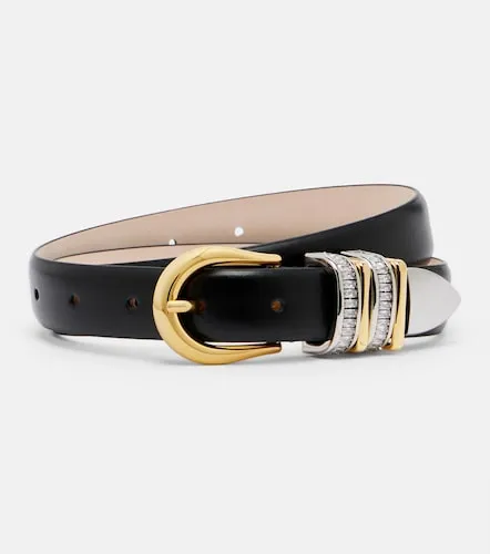 Hollyhock embellished leather belt - Dehanche - Modalova