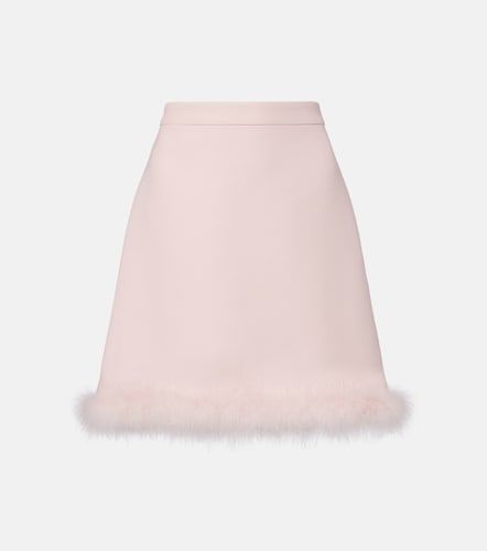Minifalda de Crepe Couture on plumas - Valentino Garavani - Modalova