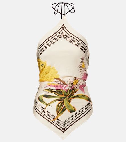 Blumarine Top de sarga estampado - Blumarine - Modalova