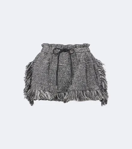 Fringed wool-blend tweed shorts - Sacai - Modalova