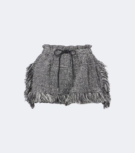 Shorts de tweed en mezcla de lana con flecos - Sacai - Modalova