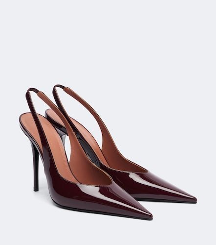 Anok patent leather slingback pumps - Amina Muaddi - Modalova