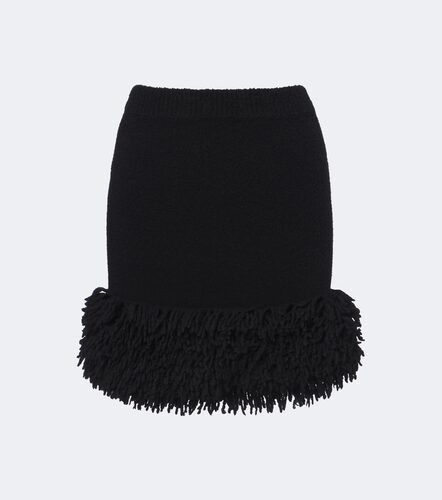 Minifalda en mezcla de lana con flecos - Loewe - Modalova