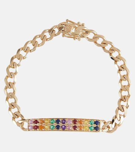 ID Bar 14kt chain bracelet with diamonds - Sydney Evan - Modalova