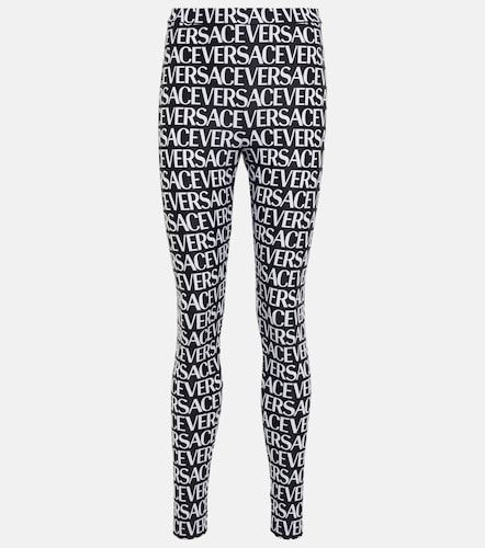 Leggings con estampado de logo - Versace - Modalova