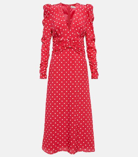 Polka-dot silk midi dress - Alessandra Rich - Modalova