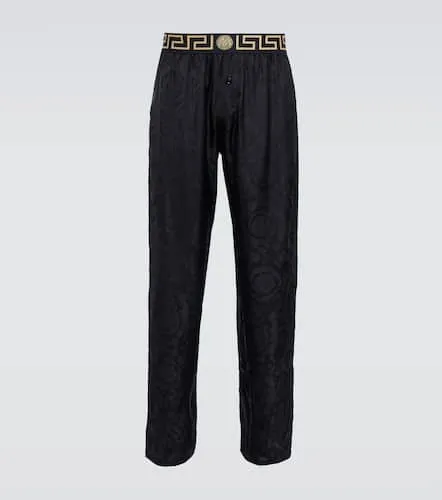 Barocco silk twill pajama bottoms - Versace - Modalova