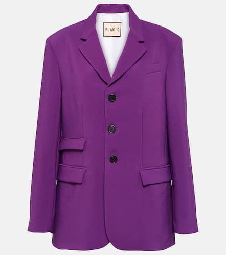 Plan C Single-breasted cady blazer - Plan C - Modalova