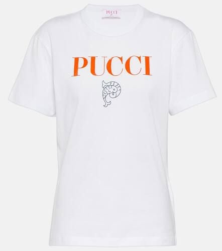 Camiseta de jersey de algodón con logo - Pucci - Modalova