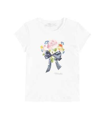 Camiseta en mezcla de algodón estampada - Monnalisa - Modalova