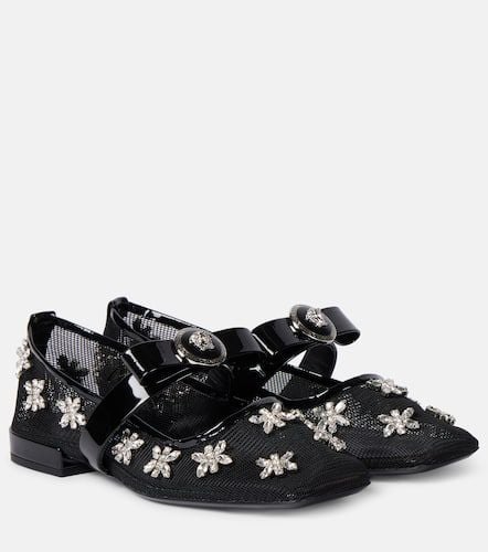 Gianni Ribbon embellished ballet flats - Versace - Modalova