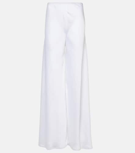 High-rise satin straight pants - Norma Kamali - Modalova