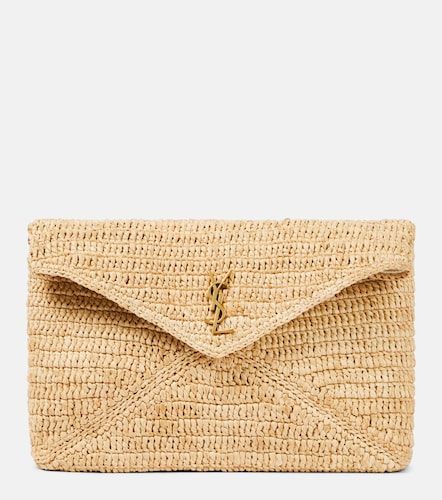 Pouch Cassandre Large de rafia - Saint Laurent - Modalova