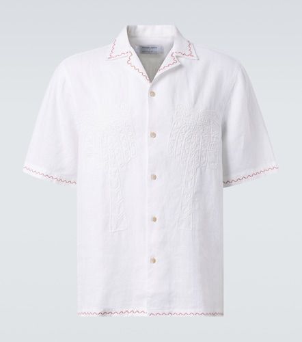 Camisa bowling Flavio de lino bordada - Frescobol Carioca - Modalova
