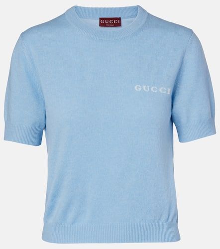 Gucci Logo knitted cashmere top - Gucci - Modalova