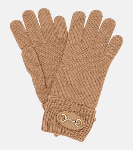 Horsebit ribbed-knit wool gloves - Gucci - Modalova