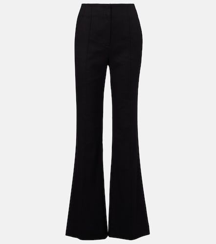 Komi high-rise linen-blend flared pants - Veronica Beard - Modalova
