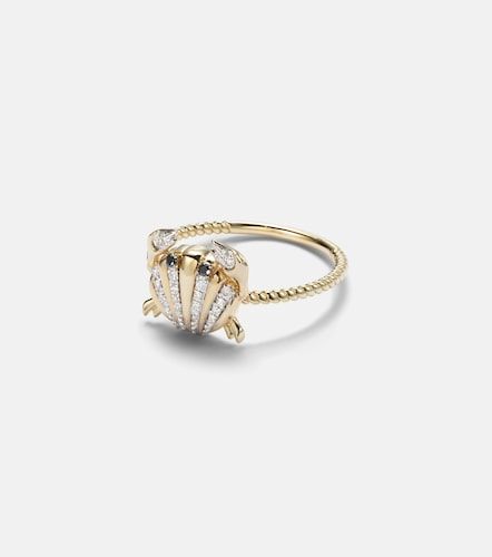 Yvonne Léon Anillo Crabe Coquillage Mini de oro de 9 ct con diamantes - Yvonne Leon - Modalova