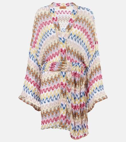 Zigzag crochet wrap cardigan - Missoni - Modalova