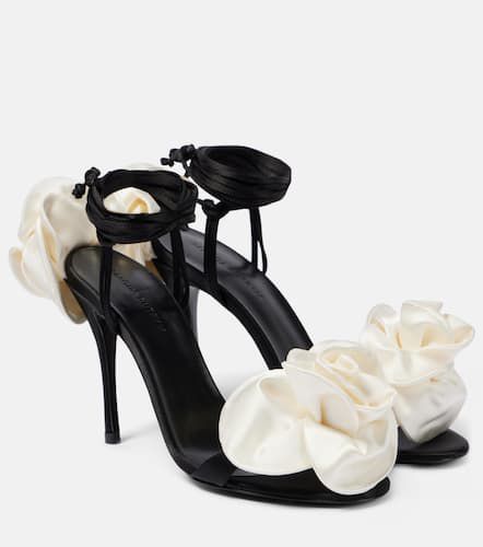 Floral-appliquÃ© satin sandals - Magda Butrym - Modalova