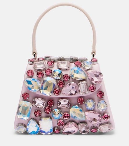 Mini embellished satin top-handle bag - Self-Portrait - Modalova