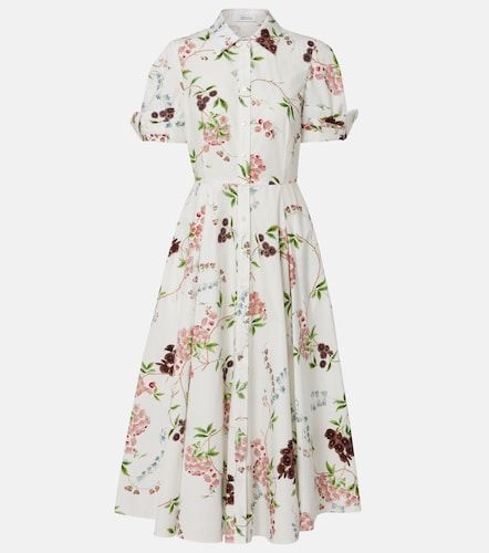 Abito chemisier in cotone con stampa floreale - Erdem - Modalova