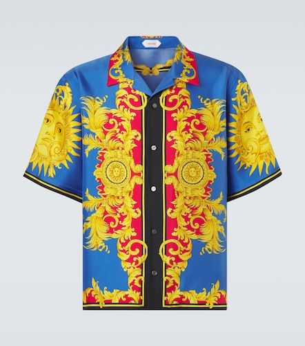 Camisa bowling de seda estampado - Versace - Modalova