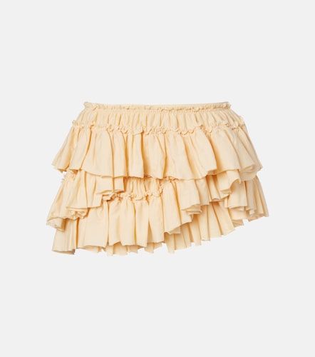Ruffled asymmetric cotton miniskirt - Dries Van Noten - Modalova
