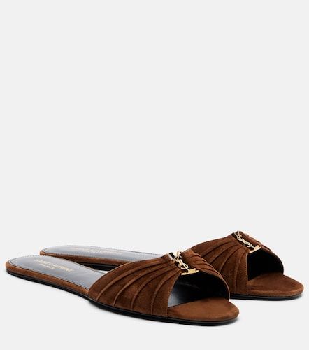 Cassandre suede slides - Saint Laurent - Modalova