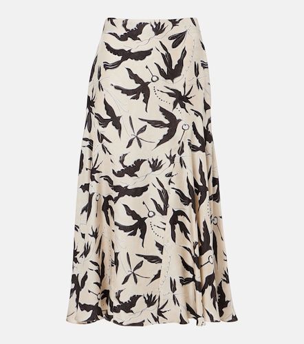 Falda midi Elton de seda estampada - Altuzarra - Modalova