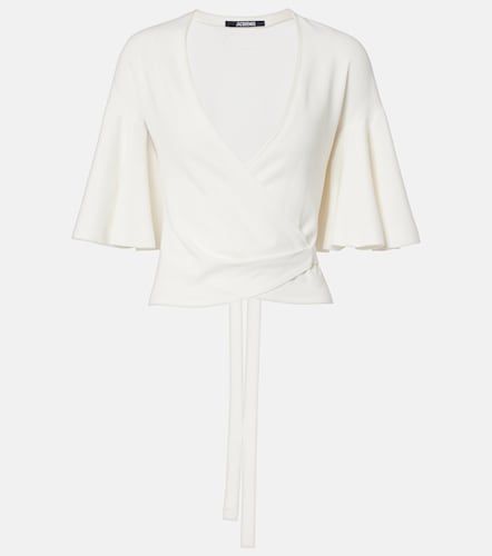 Paysan knitted jersey wrap top - Jacquemus - Modalova