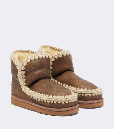 Stivaletti in pelle con shearling - Mou - Modalova