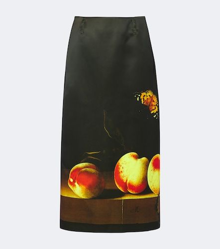 Falda midi de satén estampada - Dries Van Noten - Modalova