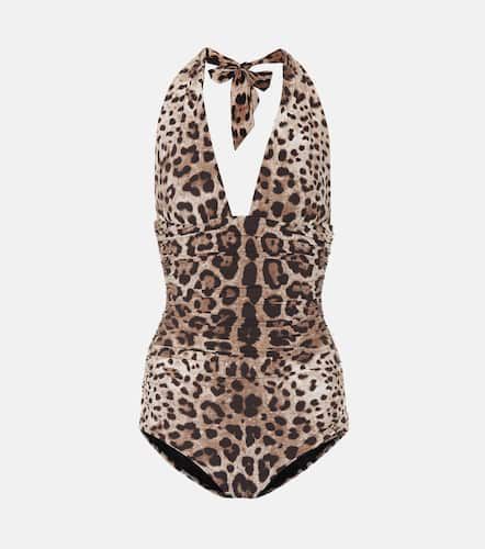 Leopard-printed one-piece swimsuit - Dolce&Gabbana - Modalova
