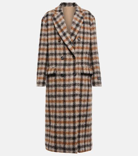 Double-breasted checked coat - Brunello Cucinelli - Modalova