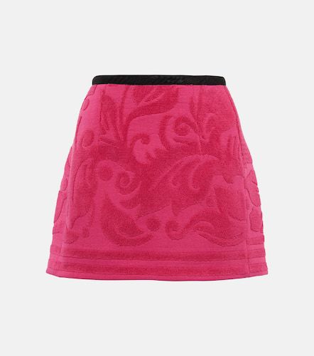 Jacquard cotton miniskirt - Marine Serre - Modalova