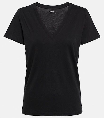 T-shirt in cotone con scollo a V - Vince - Modalova