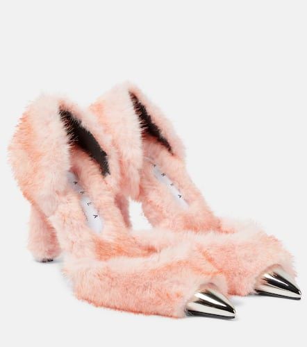 Area Dagger faux fur-trimmed pumps - Area - Modalova