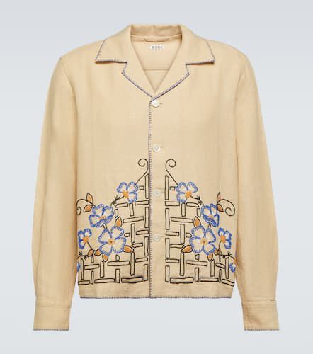 Himalayan Poppy embroidered linen shirt - Bode - Modalova